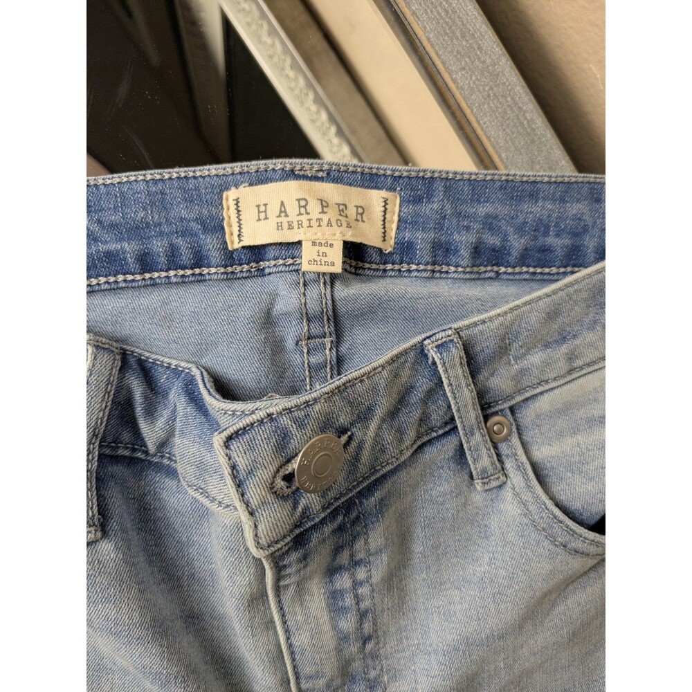 Harper Heritage Mid Rise Skinny Ankle Cuff 28 Jean - Picture 3 of 5
